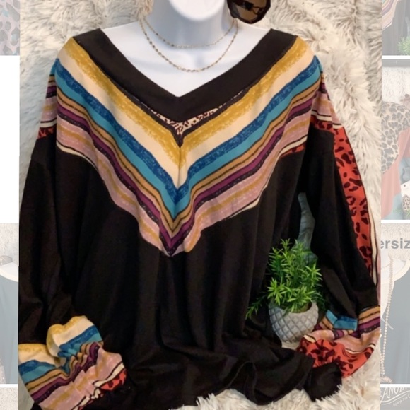 Bishop sleeve leopard print top - Picture 3 of 6